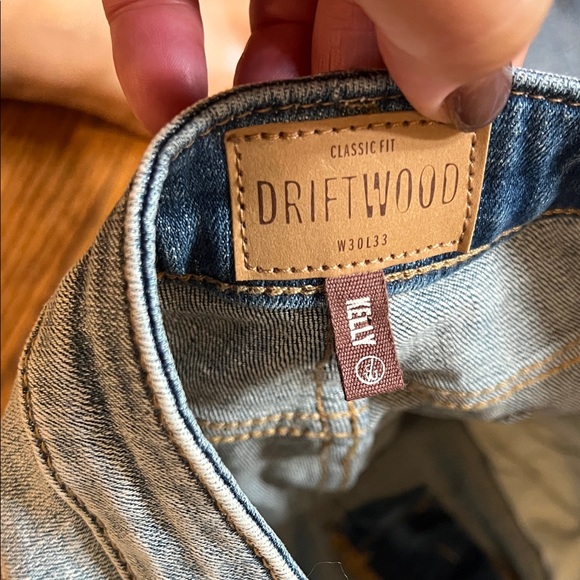 DRIFTWOOD Classic Fit Jeans with peach Floral Embroidery, EUC, 30 - Picture 5 of 12